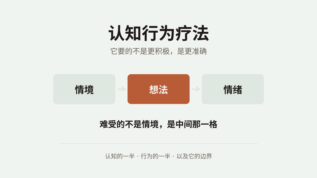 认知行为疗法，以及它的边界